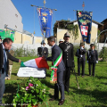 Mario Cornelio Levi e Giovanni Maria Ferraris scoprono la targa dedicata a Gianni Rodari