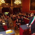 Un momento della celebrazione in Sala Rossa