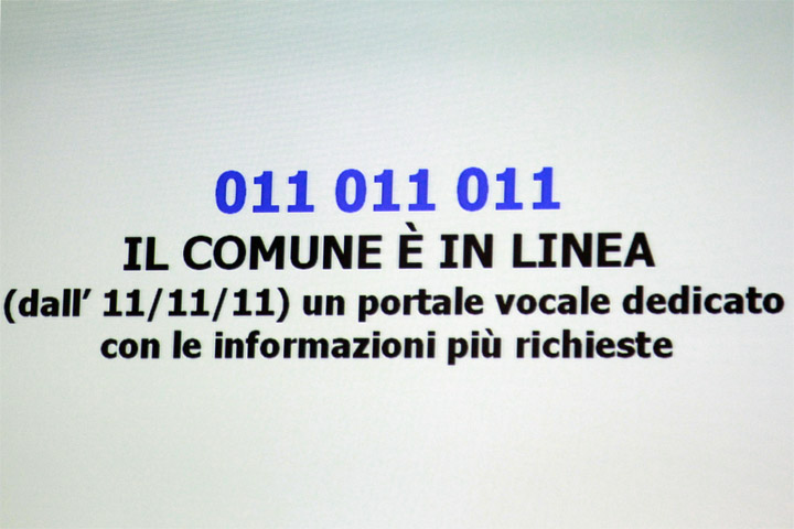 011 011 011 il Comune è in linea