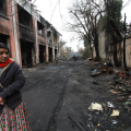 Il campo rom incendiato sabato 10 dicembre 2011
