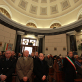 Il momento di preghiera alla cappella del Cimitero Monumentale