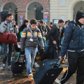 Gli studenti in corteo verso Porta Nuova