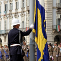 La cerimonia dell\'alzabandiera