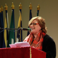 L\'Assessore Maria Cristina Spinosa sul palco del Conservatorio