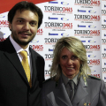 Stefano Gallo e la campionessa Stefania Belmondo