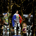 Il podio finale che vede 1° Bizouard, 2° Melero e 3° Podmol