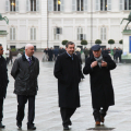 Francesco Profumo, Ministro dell\'Istruzione, arriva a Palazzo Madama