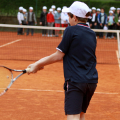 I palleggi con la Pennetta