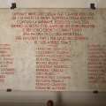 La lapide in ricordo degli operai e impiegati della Fiat Grandi Motori da cui partì la scintilla della rivolta contro la barbarie tedesco-fascista