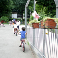 In bicicletta