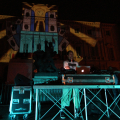 Le proiezioni dei lavori fotografici di artisti italiani emergenti, sulla facciata di Palazzo Civico accompagnate la musica di Boosta