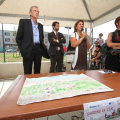 Il Sindaco Fassino, gli Assessori Lavolta e Curti e Nadia Conticelli, Presidente della Circoscrizione 6