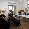 Un momento della conferenza stampa