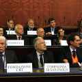 I soci della Consulta per i beni architettonici in Sala Rossa in occasione del 25° anniversario della Fondazione