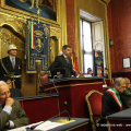Il Presidente del Consiglio Comunale Giovanni Maria Ferraris apre la cerimonia di commemorazione