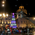 Un momento della festa in piazza Castello