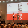 L\'esibizione della Reale Società Ginnastica in apertura di conferenza