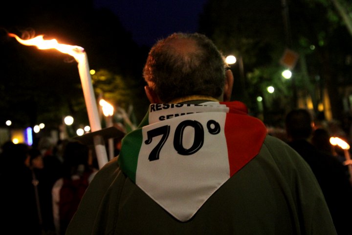 La fiaccolata per il 70° anniversario della Liberazione