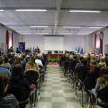 La cerimonia nell\'Aula Magna del Liceo Gioberti