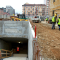 Le uscite della metro in piazza Bengasi prendono forma
