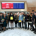 Gli studenti di Biennale con la Sindaca