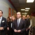 I ministri Alfano e Costa arrivano alla Camera di Commercio