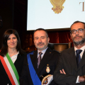 La Sindaca Chiara Appendino, il Comandante della Polizia Municipale Torino, Emiliano Bezzon e l'Assessore Roberto Finardi