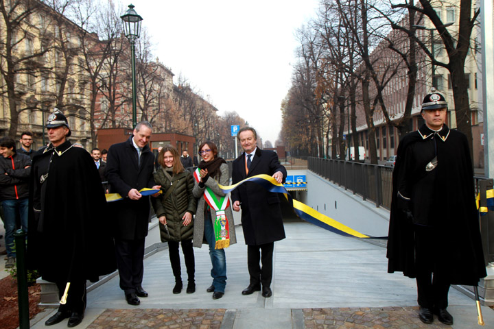 L’inaugurazione del parking sotterraneo completa la riqualificazione di corso Galileo Ferraris