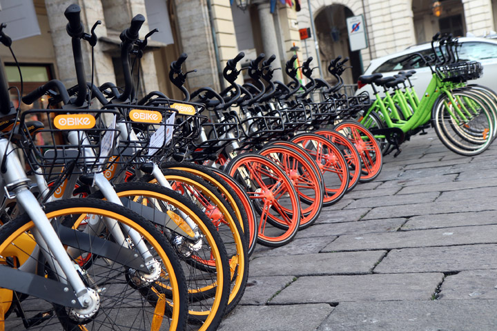 Bike sharing free floating. La Giunta approva le linee guida