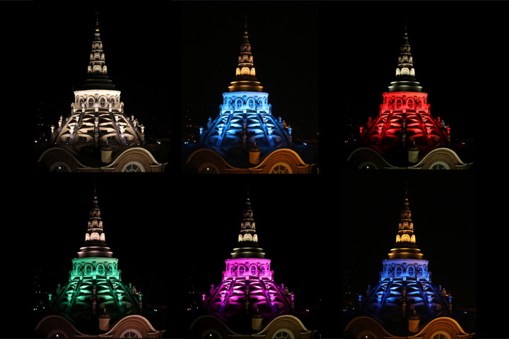 La Cappella della Sindone illuminata a festa