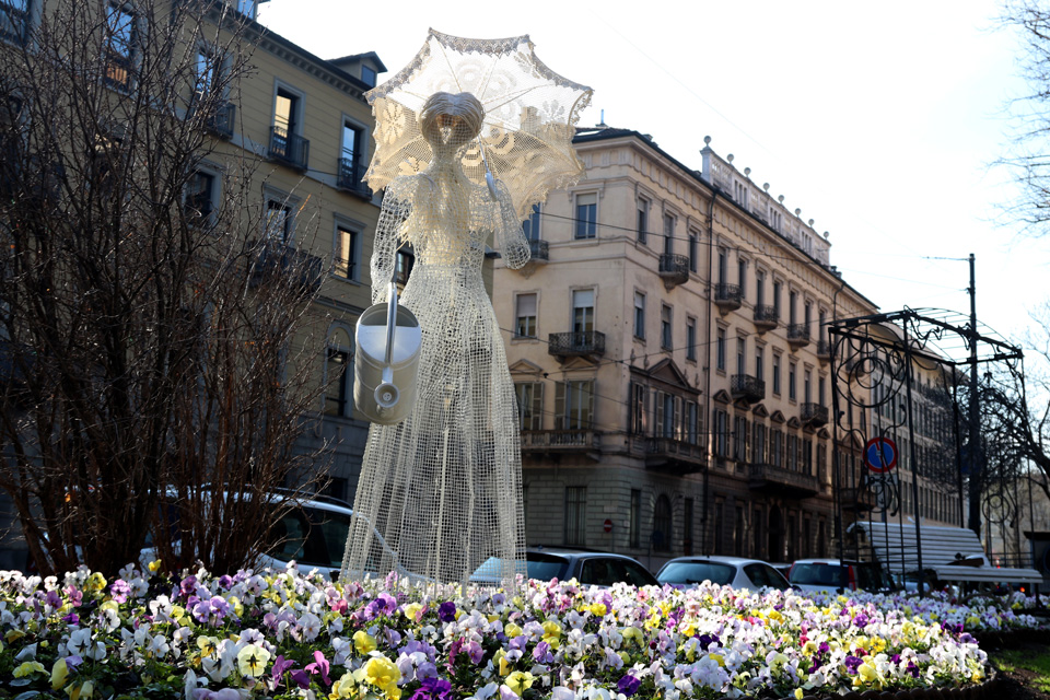 Nuova installazione artistica nel giardino Lamarmora di via Cernaia