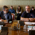 Un momento della conferenza stampa