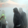 Una simulazione di un'emergenza incendio