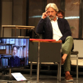 Alessandro Isaia, Segretario Generale della Fondazione per la Cultura Torino, sul monitor Nicola Campogrande