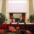 Un momento della conferenza stampa