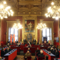 Un momento della cerimonia in Sala Rossa