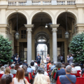 Palazzo Civico, cortile d'Onore - conferenza stampa di presentazione dei festeggiamenti di San Giovanni