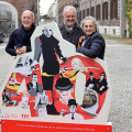 Enzo Ghigo e Steve Della Casa con Ugo Nespolo, autore dell'immagine guida del TFF