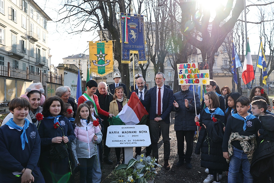Il giardino dell'Anagrafe Centrale intitolato a Maria Magnani Noya, prima donna sindaca di Torino