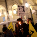 Torino contro le mafie, fiaccolata davanti al Comune