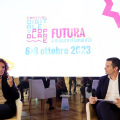Chiara Foglietta, assessora alla Transizione Digitale della Città di Torino e Francesco Di Costanzo, presidente di Fondazione Italia Digitale