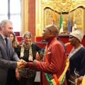 Iil vicesindaco Metropolitano Jacopo Suppo e il Sindaco di Yendè, Saa David Yombouno