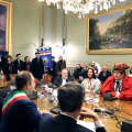 Gianduja e Giacometta, l’investitura ufficiale in Comune