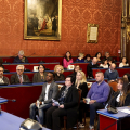 Un momento della  cerimonia collettiva per l’acquisto della cittadinanza italiana che si è svolta in Sala Rossa