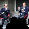 Alessio Butti, Sottosegretario di Stato alla Presidenza del Consiglio dei ministri e il Sindaco Stefano Lo Russo sul palco del Binario 3 delle OGR