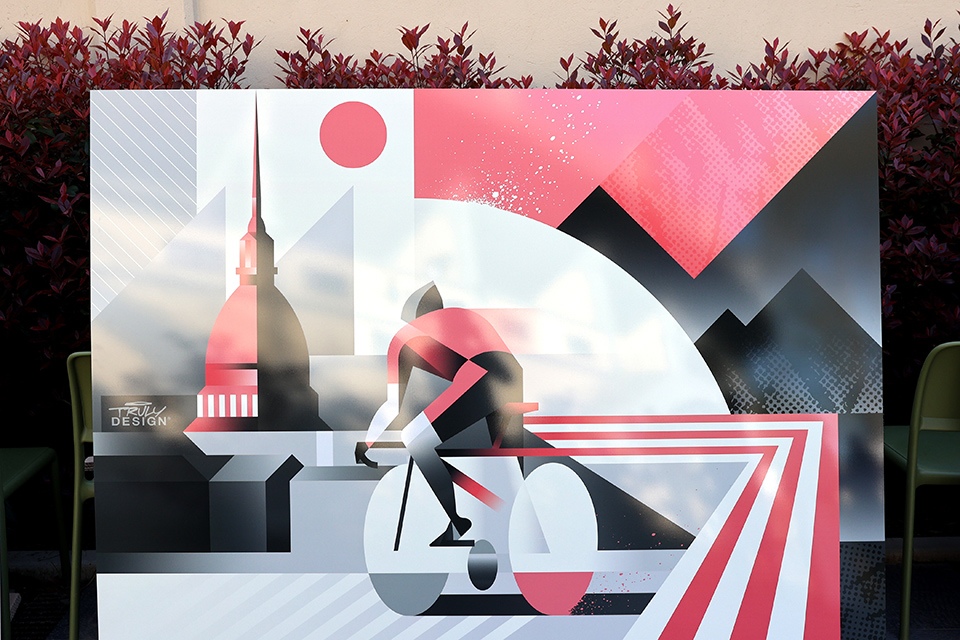 Al Motovelodromo inaugurata l’opera che celebra la tappa torinese del Giro d’Italia