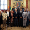 Beatrice Merz e Valerio Minato con i membri della Giunta e i Consiglieri Comunali presenti alla Cerimonia