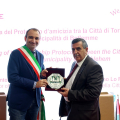 Il Sindaco Stefano Lo Russo con Anton Salman, sindaco di Betlemme - Palestina