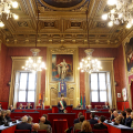 Palazzo Civico, Sala Rossa: Cerimonia di conferimento del Sigillo Civico a Christian Greco