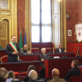 Palazzo Civico, Sala Rossa: Cerimonia di conferimento del Sigillo Civico a Christian Greco